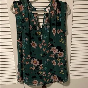 Cabi Shadow Floral Sleeveless Top